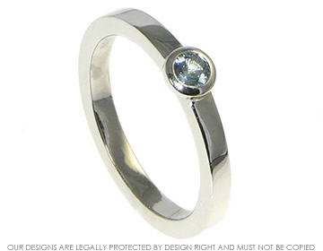 Bespoke palladium and sapphire engagement ring 