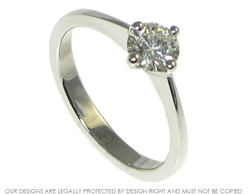 Bespoke palladium engagement ring with recycled diamond (I VS1 0.49cts)