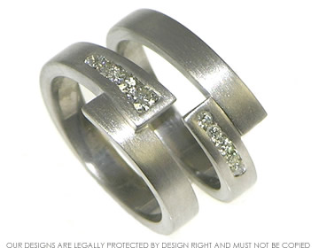 Bespoke fitted engagement and wedding ring set with customers own diamonds