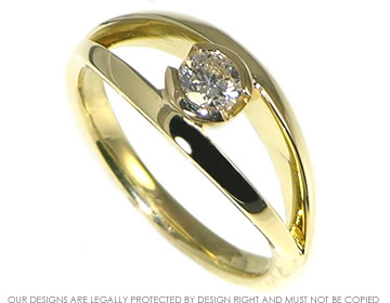 Alteration to customer's 18ct yellow gold brilliant cut 0.35ct diamond engagament ring.