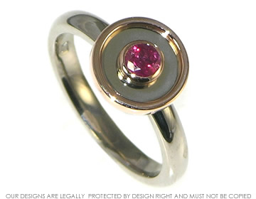 Art Deco inspired  ruby anniversary ring. 