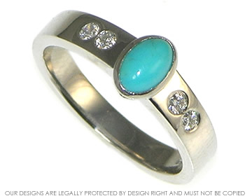 James and Victoria's turquoise engagement ring