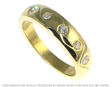 Bespoke 18ct yellow fairly traded gold eternity ring