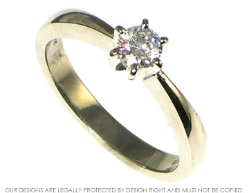 18ct white gold and diamond engagement ring