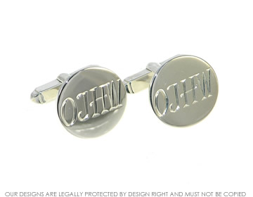 Simple silver cufflinks