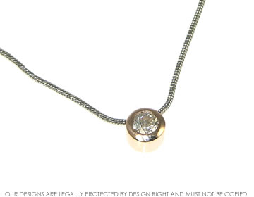 Bespoke rose gold pendant using the customer's own old cut diamond