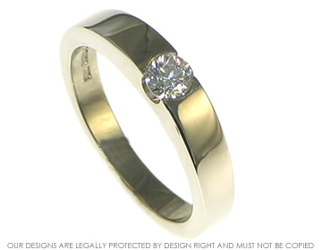 18ct white gold and 0.27ct brilliant cut diamond engagement ring