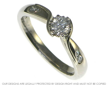 18ct white gold engagement ring with a 0.29ct H SI diamond 