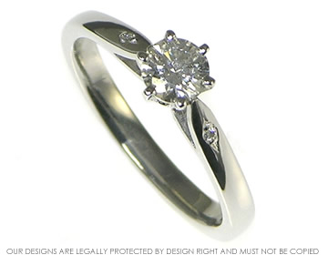 Platinum engagement ring with 0.44ct G SI diamond 