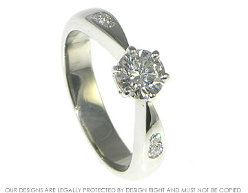 Platinum and diamond engagement ring 