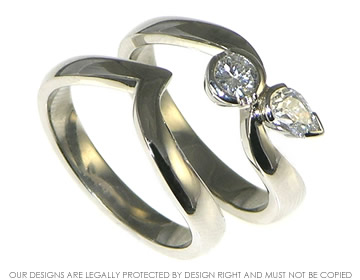 Palladium wedding ring to match engagement ring