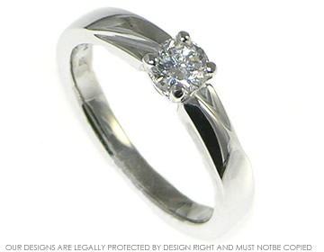 Bespoke platinum and diamond solitaire engagement ring