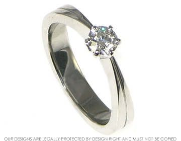 Platinum and diamond engagement ring