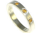 white gold and citrine eternity ring