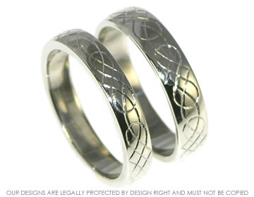 Matching palladium wedding rings