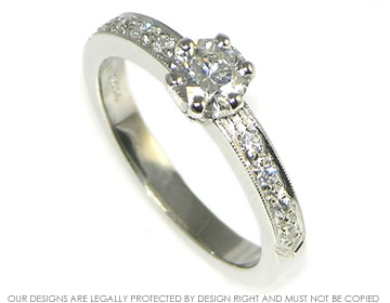 Platinum and GVS Certified Diamond Engagement Ring