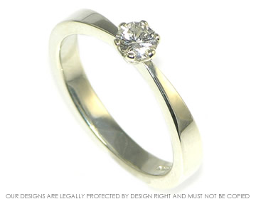 9ct white gold and diamond engagement ring