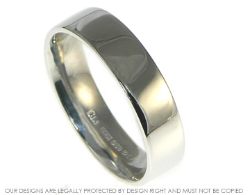 Palladium plain 5.5mm wide wedding band