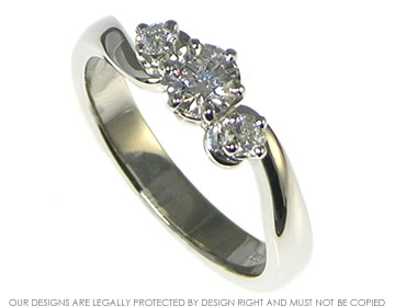 modern trilogy diamond rings