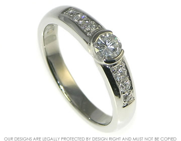 Palladium and diamond engagement ring 