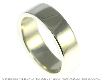 Simple 9ct white gold wedding band