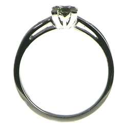 18ct white gold, 0.40ct natural african green sapphire and grain set diamond engagement ring