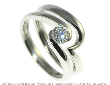 Platinum twist wedding ring too match engagement ring 