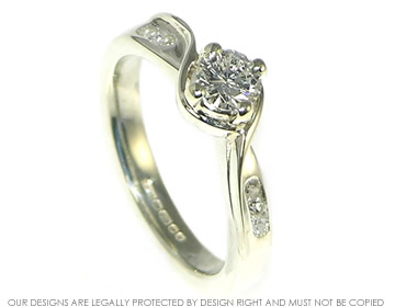 A 9ct white gold diamond engagement ring