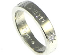 bespoke platinum and diamond eternity ring with engraving