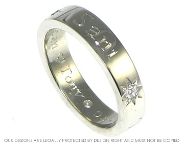 Jean's platinum and diamond eternity ring to represent her children