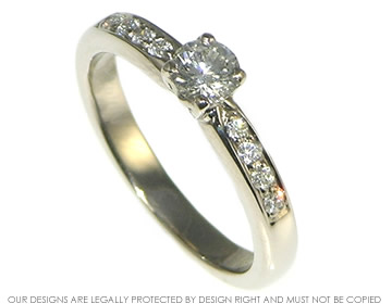 18ct white gold 0.28ct brilliant  cut diamond engagement ring