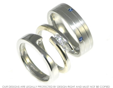 Ladies fitted wedding ring with mans complimentary wedding ring