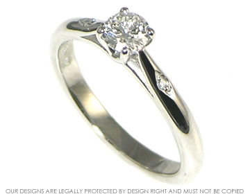 Platinum and diamond engagement ring 