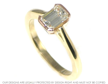 Bespoke 9ct yellow and rose gold diamond engagement ring.