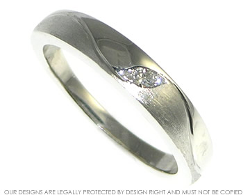 Platinum and diamond wedding ring