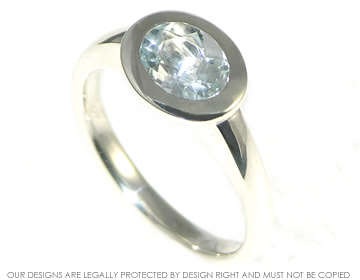 Bespoke Sterling silver and aquamarine dress ring