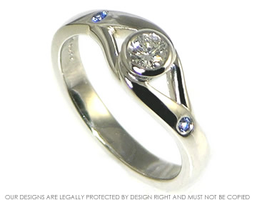 Bespoke platinum twist style diamond engagement/wedding ring