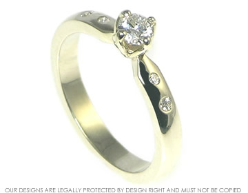 9ct white gold diamond engagement ring