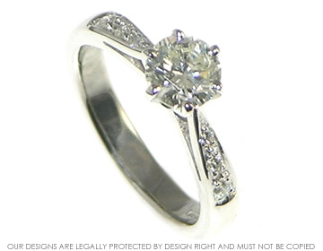 Bespoke platinum and diamond engagement ring