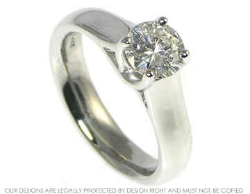 Bespoke Platinum and diamond engagement ring 