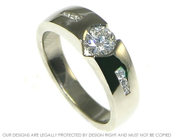 18ct white gold and diamond engagement ring 