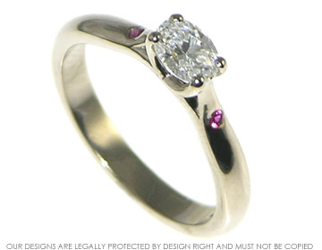 Mark and Julie wanted to use their own oval cut diamond