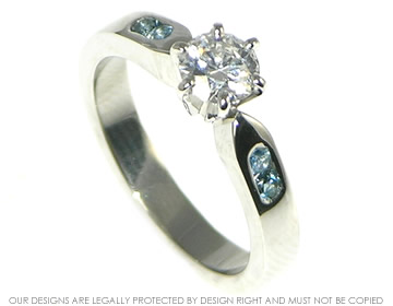 Platinum and diamond engagement ring 