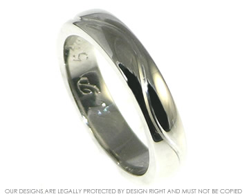 Bespoke Platinum ladies wedding ring. 