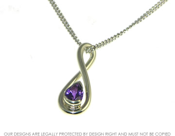 Paul wanted to suprise Laura with an amethyst pendant