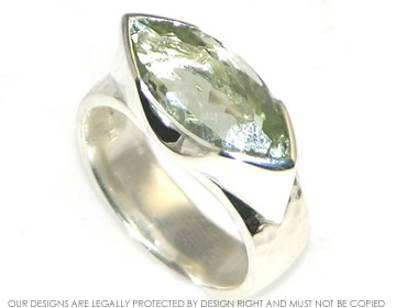 Ruth had this stunning green amethyst set into a contemporary design