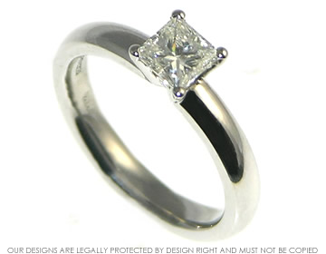 Matt and Madeline helped to design this solitaire engagement ring 