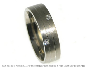 Nick and Sharon wanted a satinised wedding ring with extra sparkle