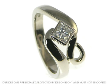 A twist style engagement ring for Vicky using her own diamond. 