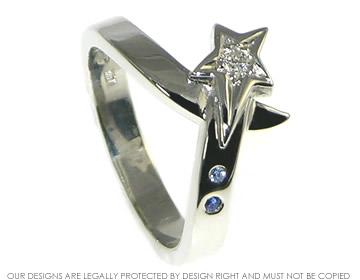 Stephanie loved the idea of a ring inspired by a shooting star